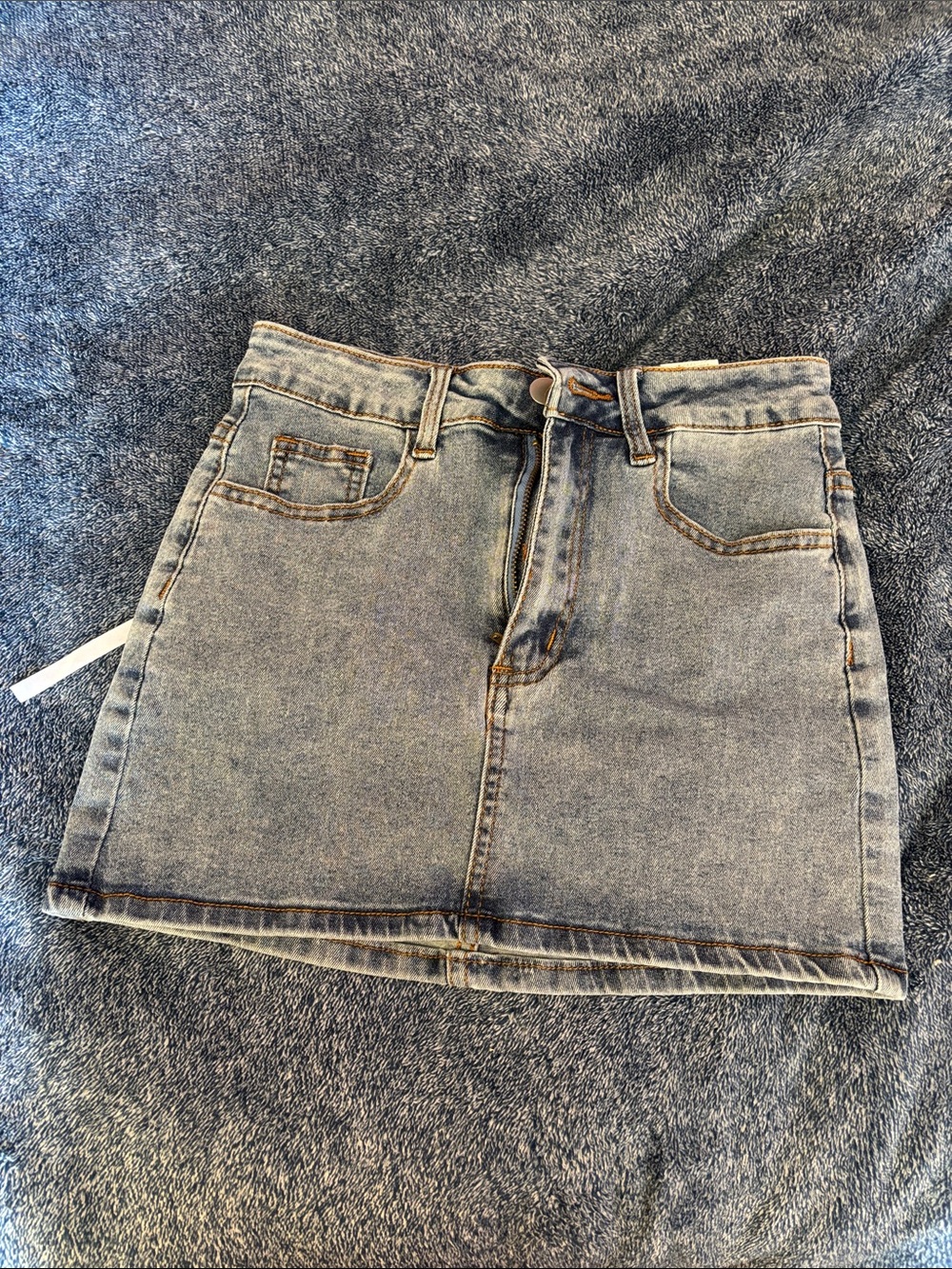 Classic Light Blue Denim Mini Skirt